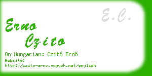 erno czito business card