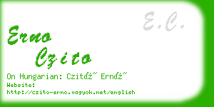 erno czito business card